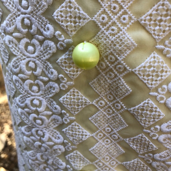 Vintage dress 60s size xmall small yellow mini - Picture 3 of 7